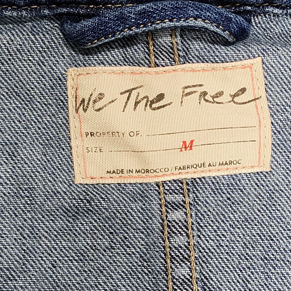 NWT‎ Free People We The Free Women's Jade Denim Jacket in High Dive Size M - Picture 11 of 16